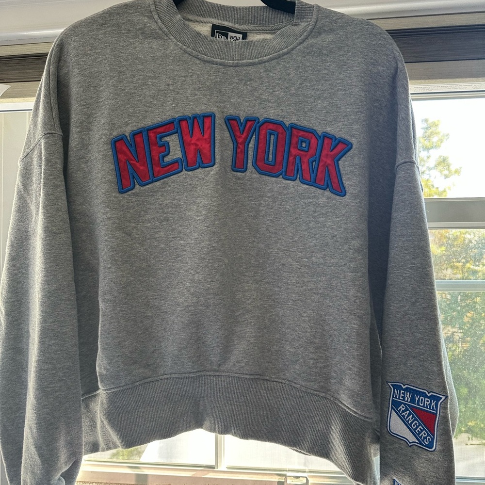 New York Rangers Sweater with Red and Blue Accents